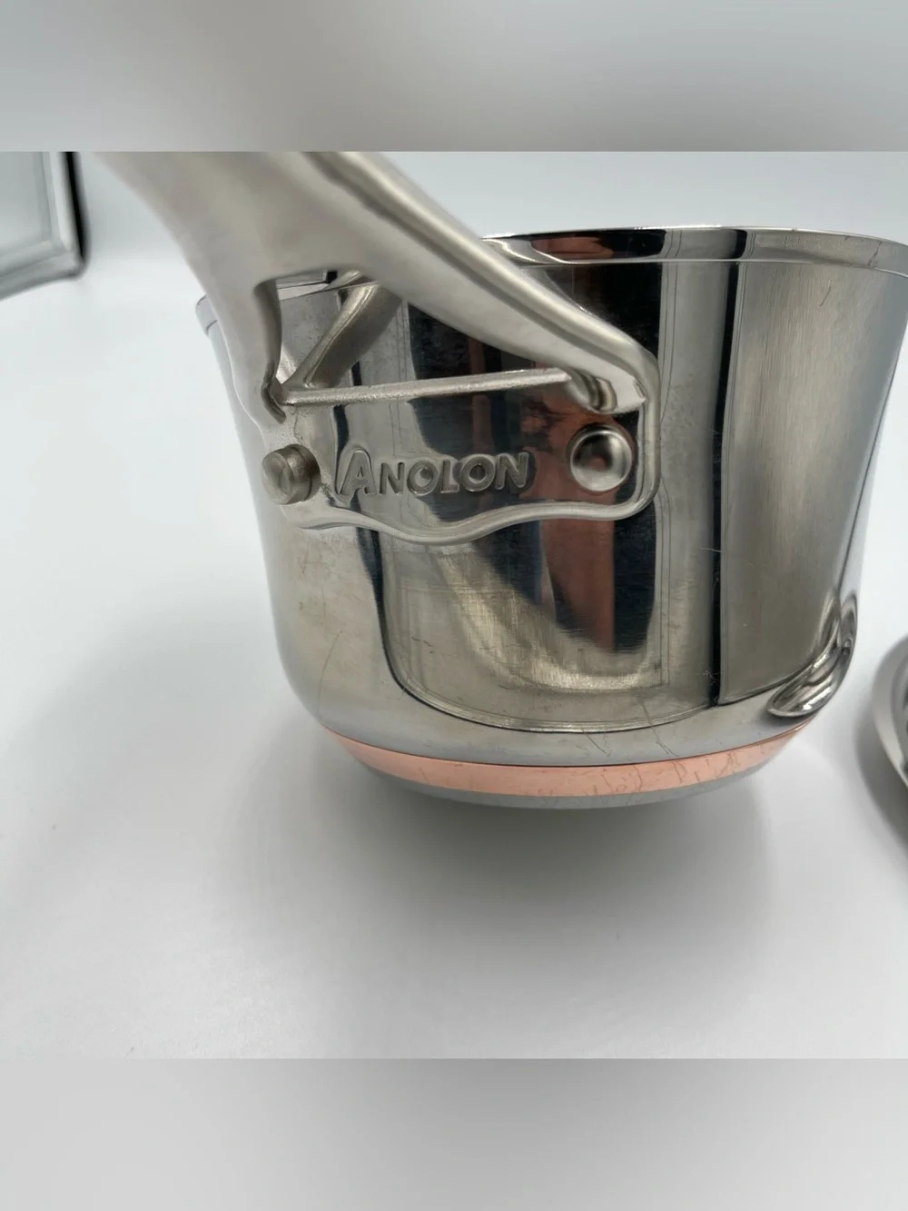 Anolon Nouvelle Copper Stainless Steel 1-1/4 qt. 1.2L Saucepan With Lid